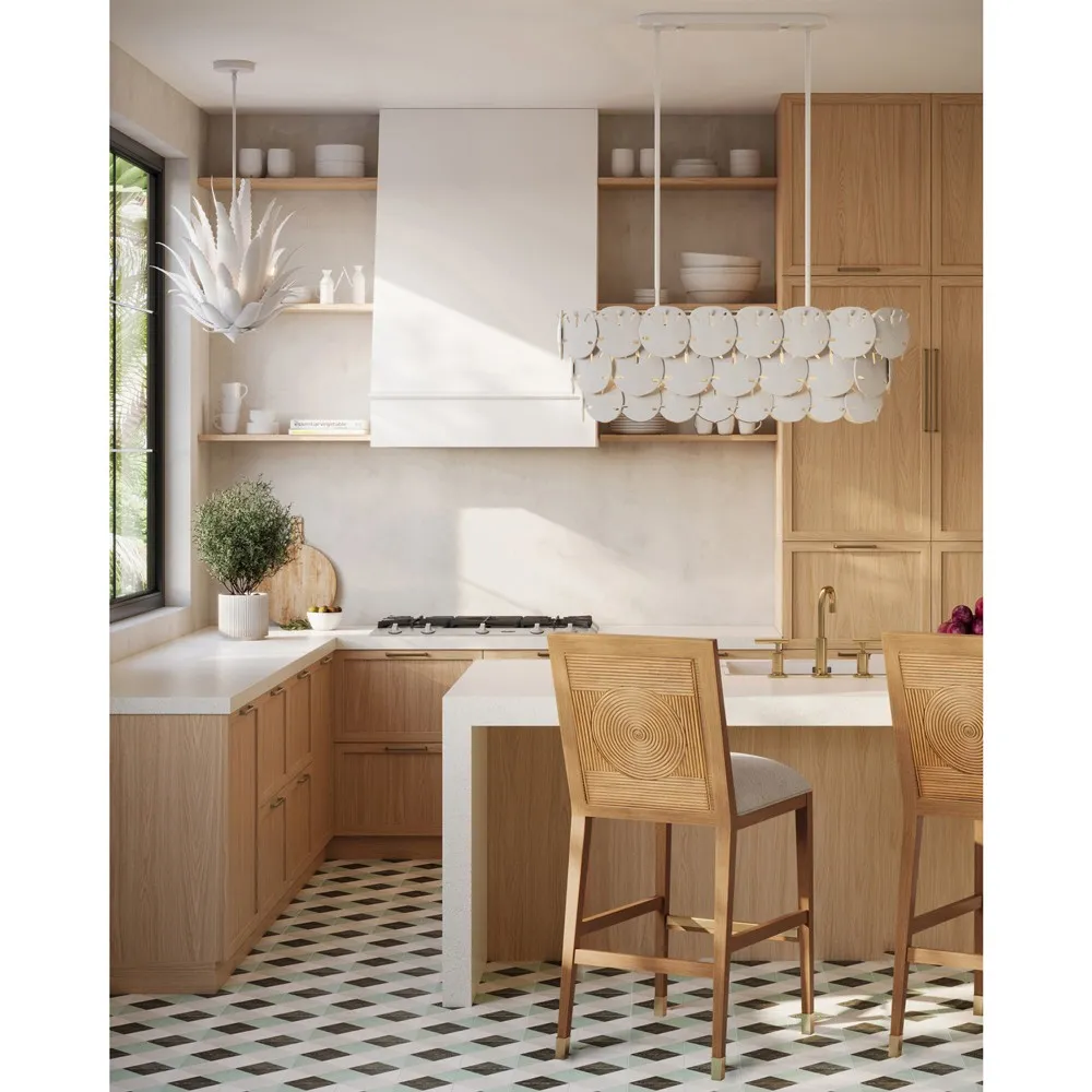 Bella Rattan Bar Stool - Beige, Natural