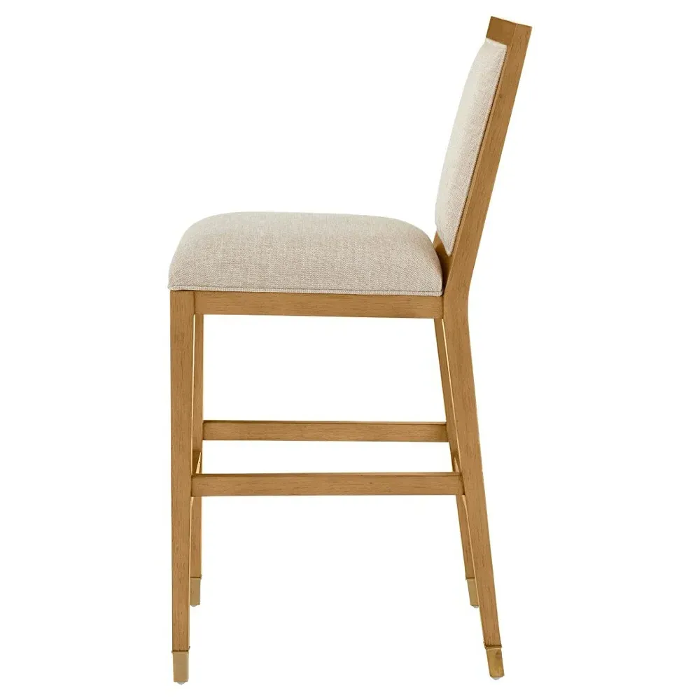 Bella Rattan Bar Stool - Beige, Natural