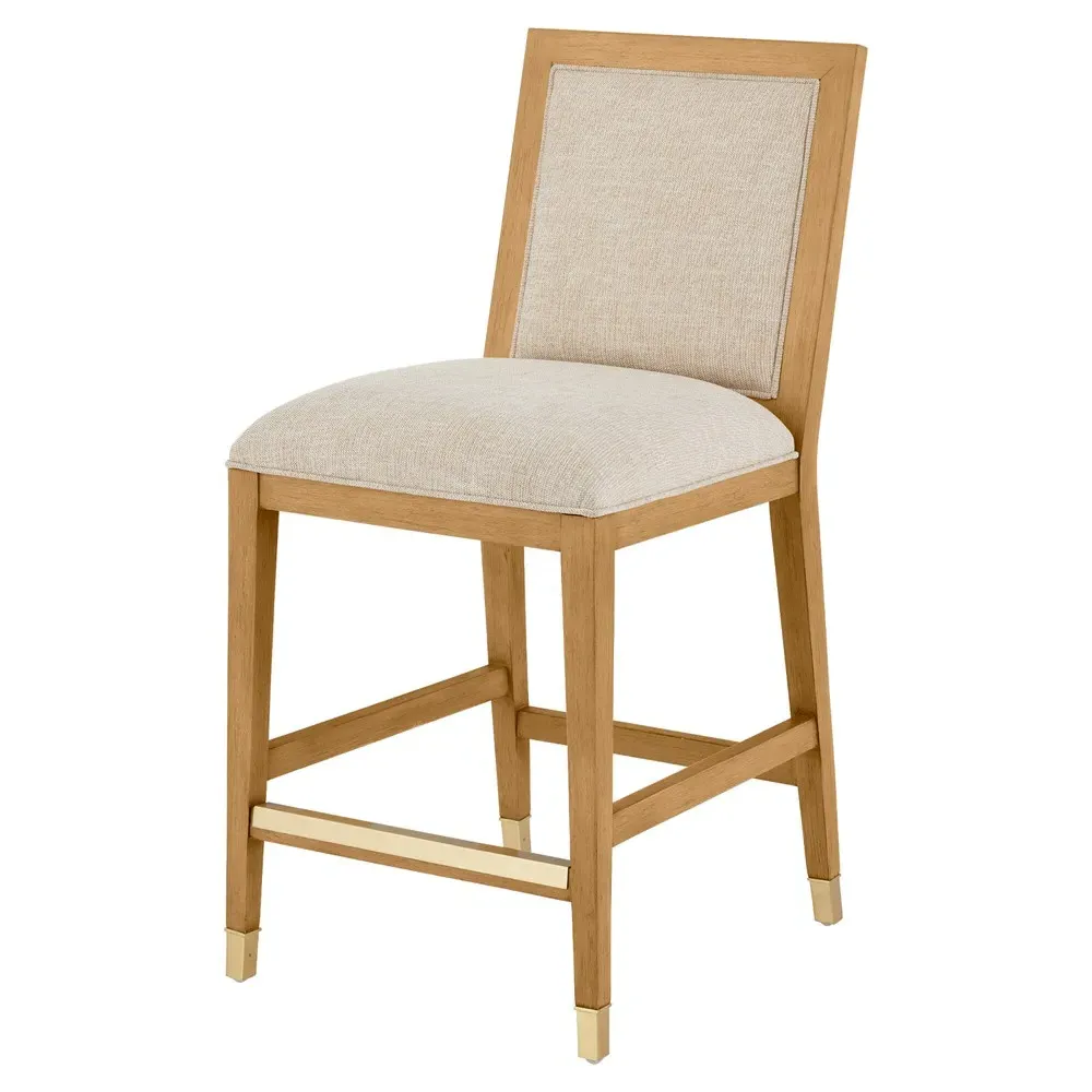 Bella Rattan Counter Stool - Beige, Natural