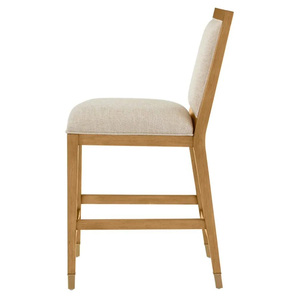 Bella Rattan Counter Stool - Beige, Natural