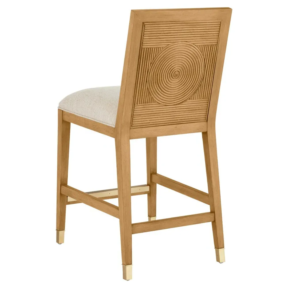 Bella Rattan Counter Stool - Beige, Natural
