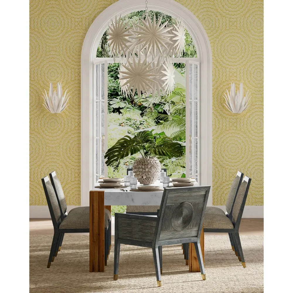 Bella Rattan Dining Arm Chair - Grey, Mahogany