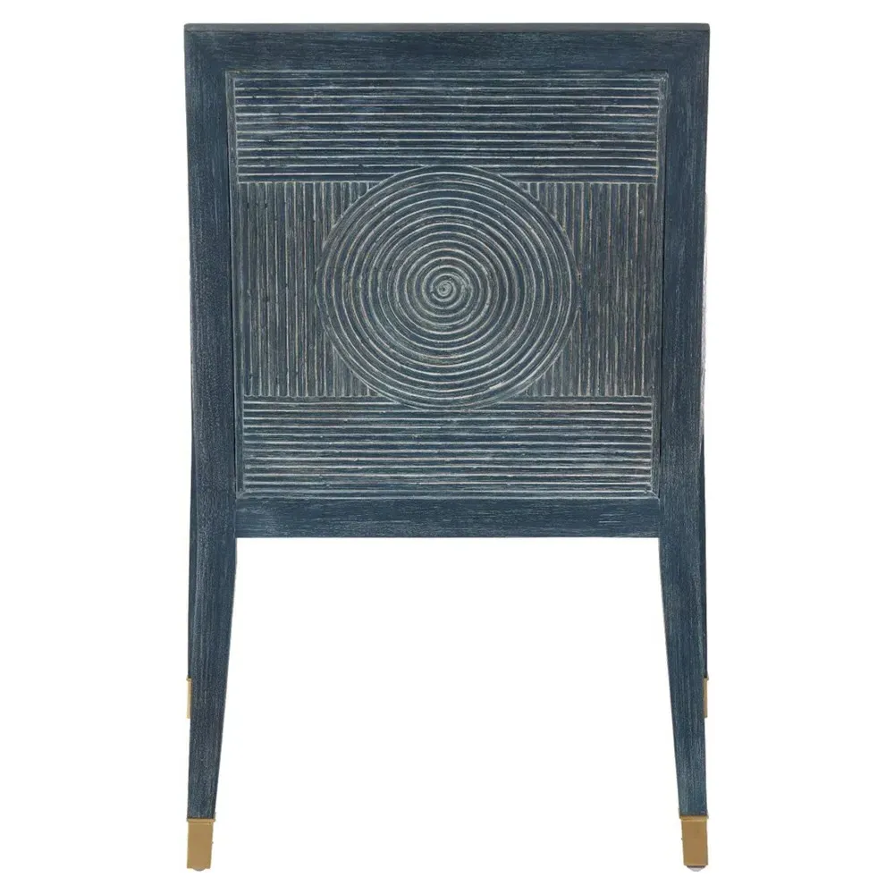 Bella Rattan Dining Arm Chair - Grey, Mahogany