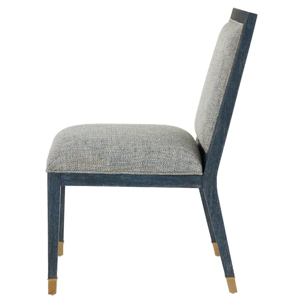 Bella Rattan Dining Chair - Grey, Mahogany