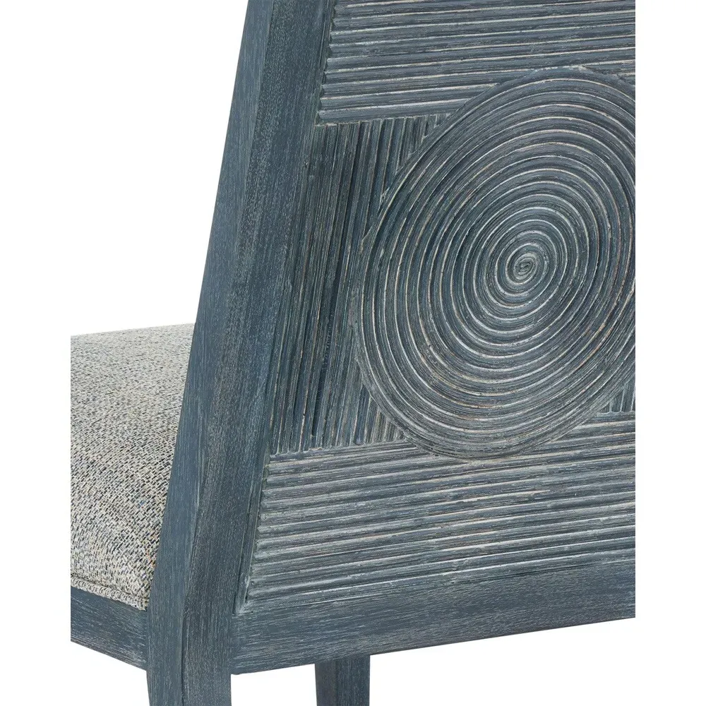 Bella Rattan Dining Chair - Grey, Mahogany