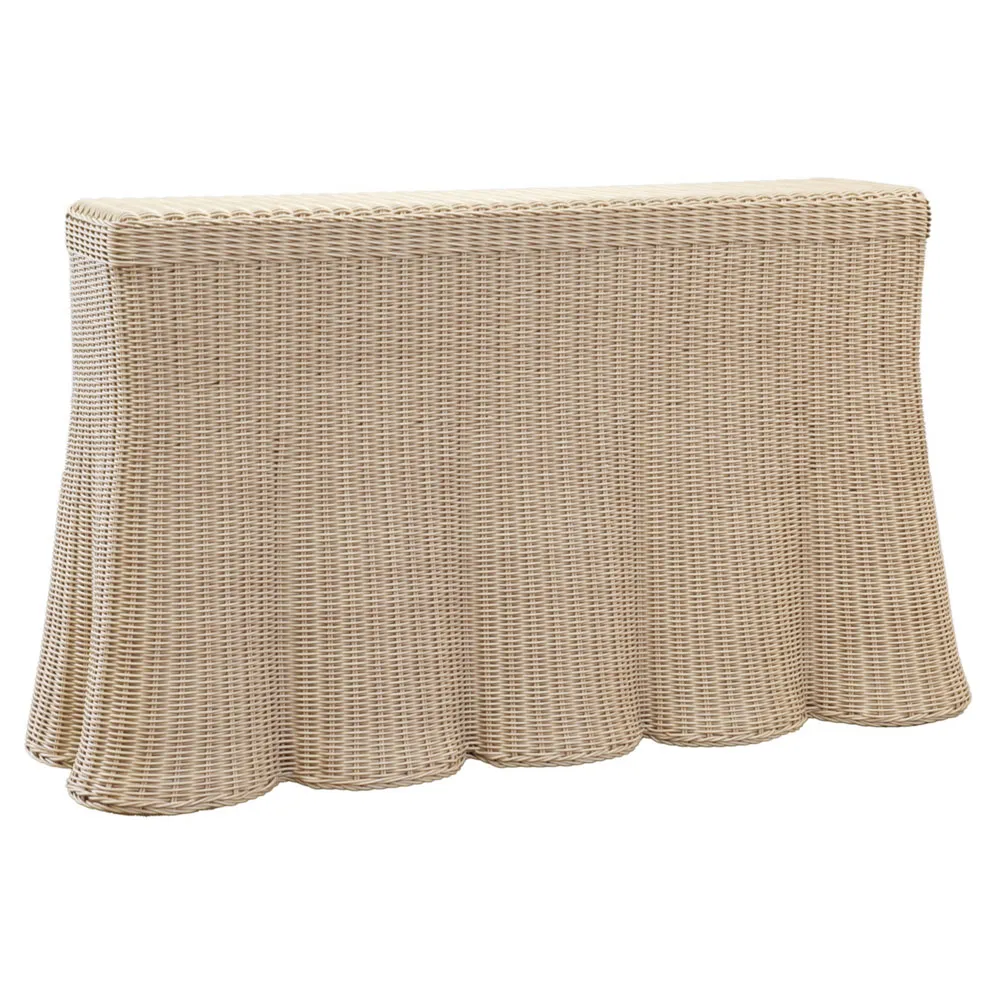 Bella Rectangular Outdoor Console - Brown, Wicker