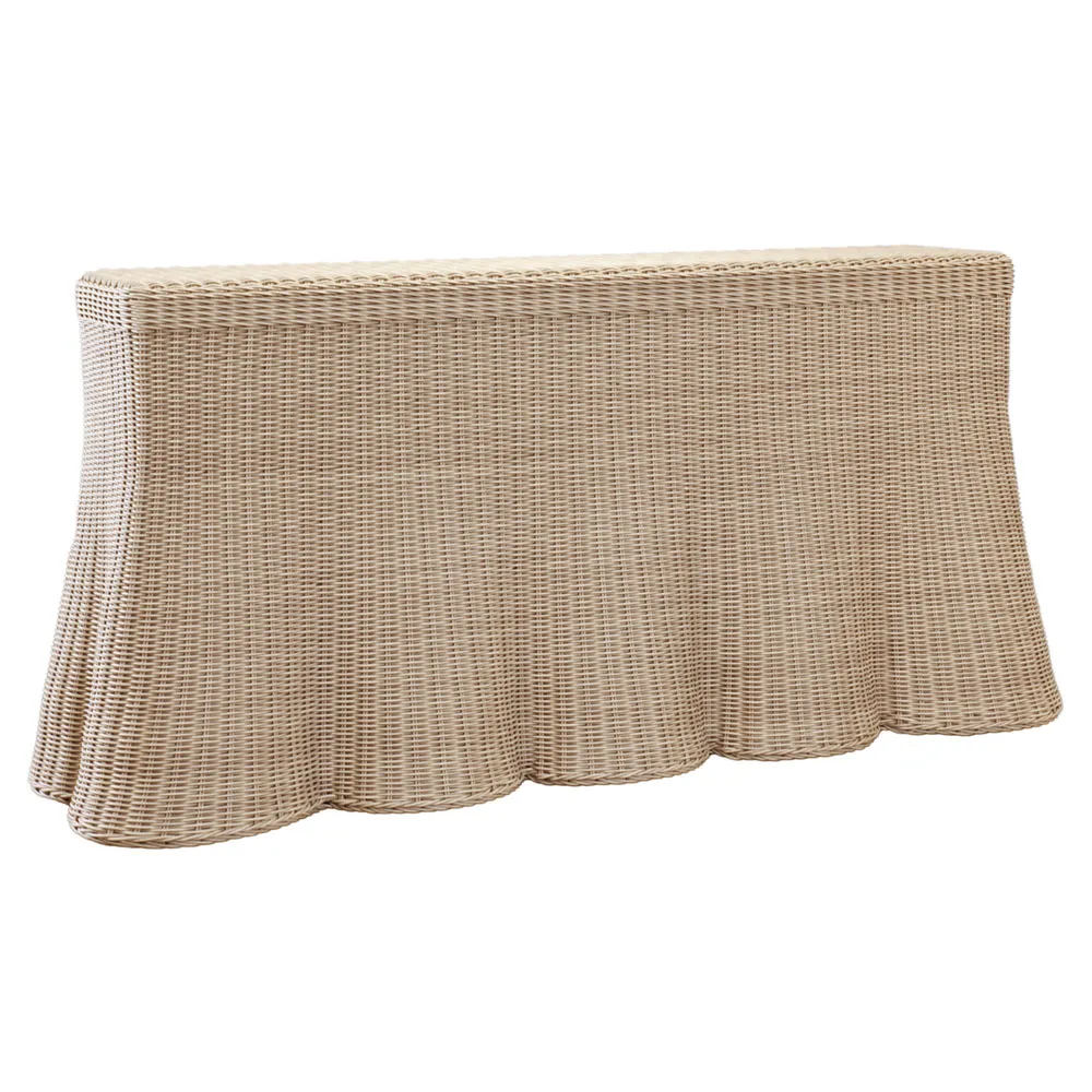 Bella Rectangular Outdoor Console - Brown, Wicker