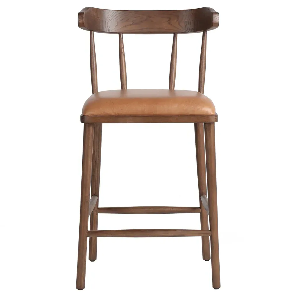 Bella Windsor Counter Stool - Brown, Leather image