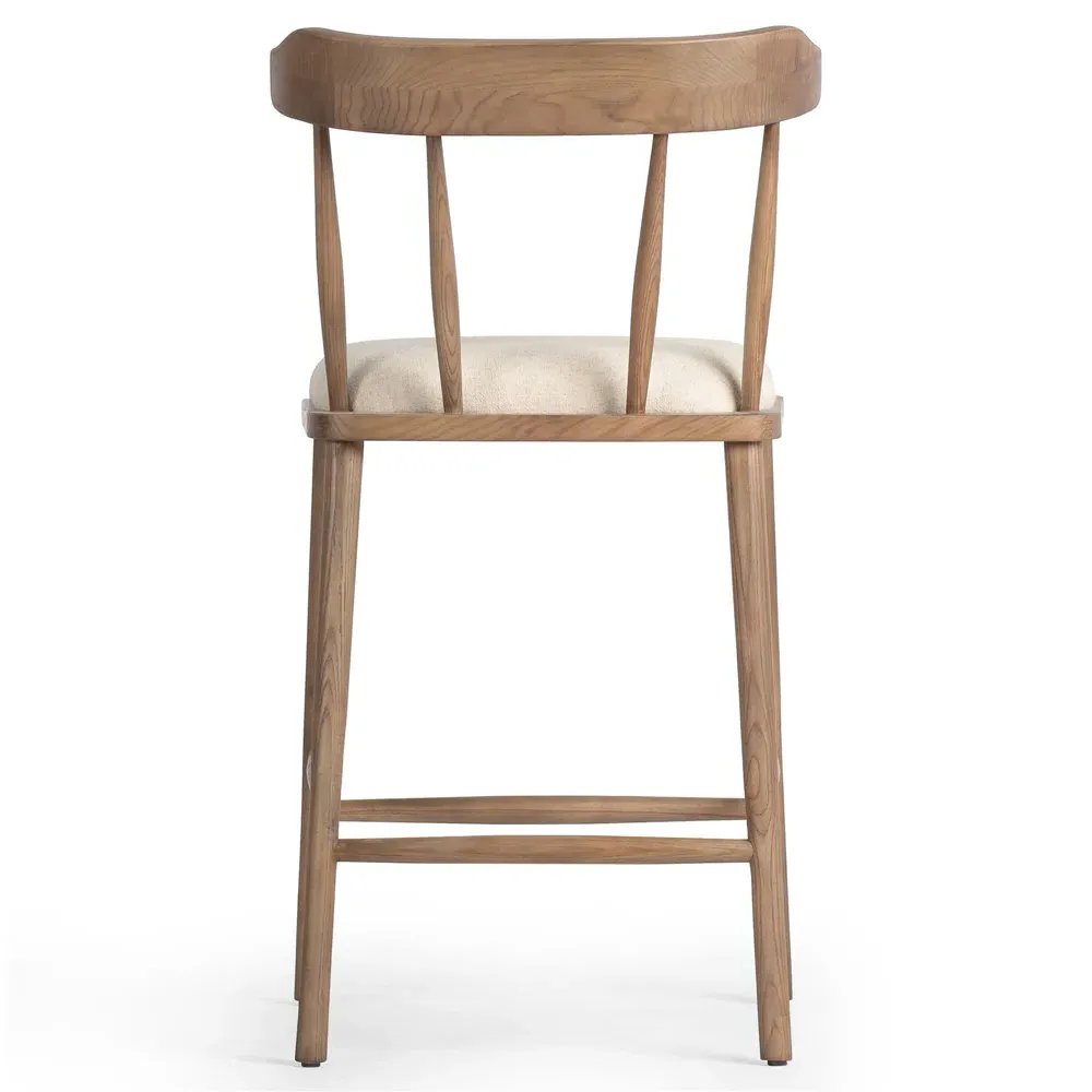 Bella Windsor Counter Stool - Cream, Ash Wood