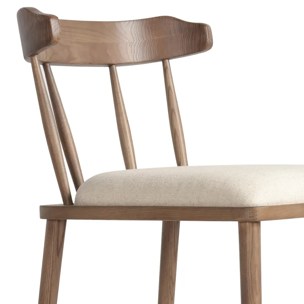 Bella Windsor Counter Stool - Cream, Ash Wood