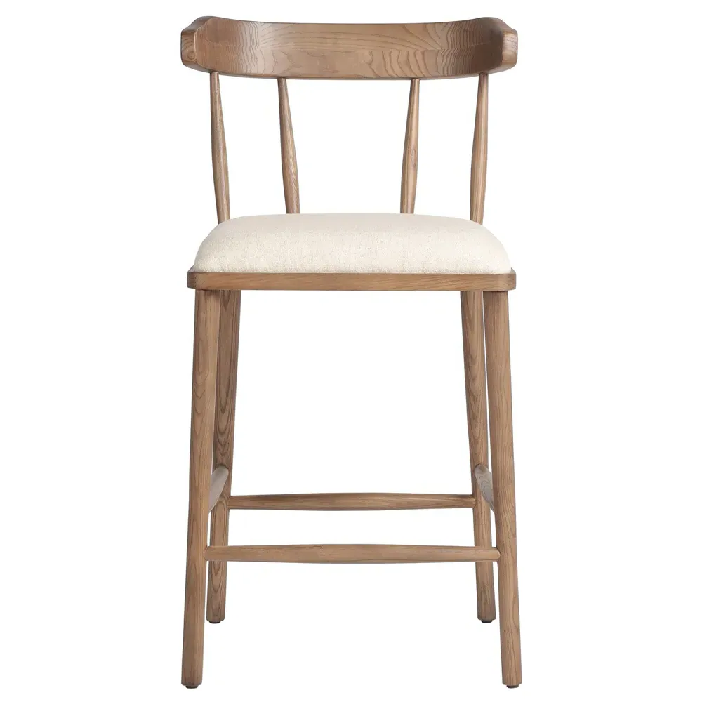 Bella Windsor Counter Stool - Cream, Ash Wood
