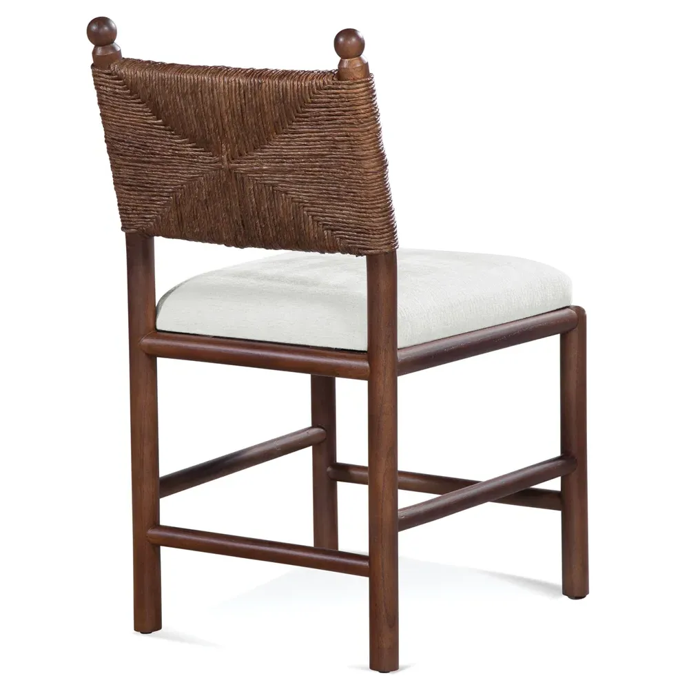 Bella Woven Rattan Dining Chair - Dark Brown, Mindi Wood