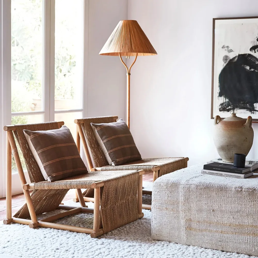 Belle Floor Lamp - Natural, Rattan