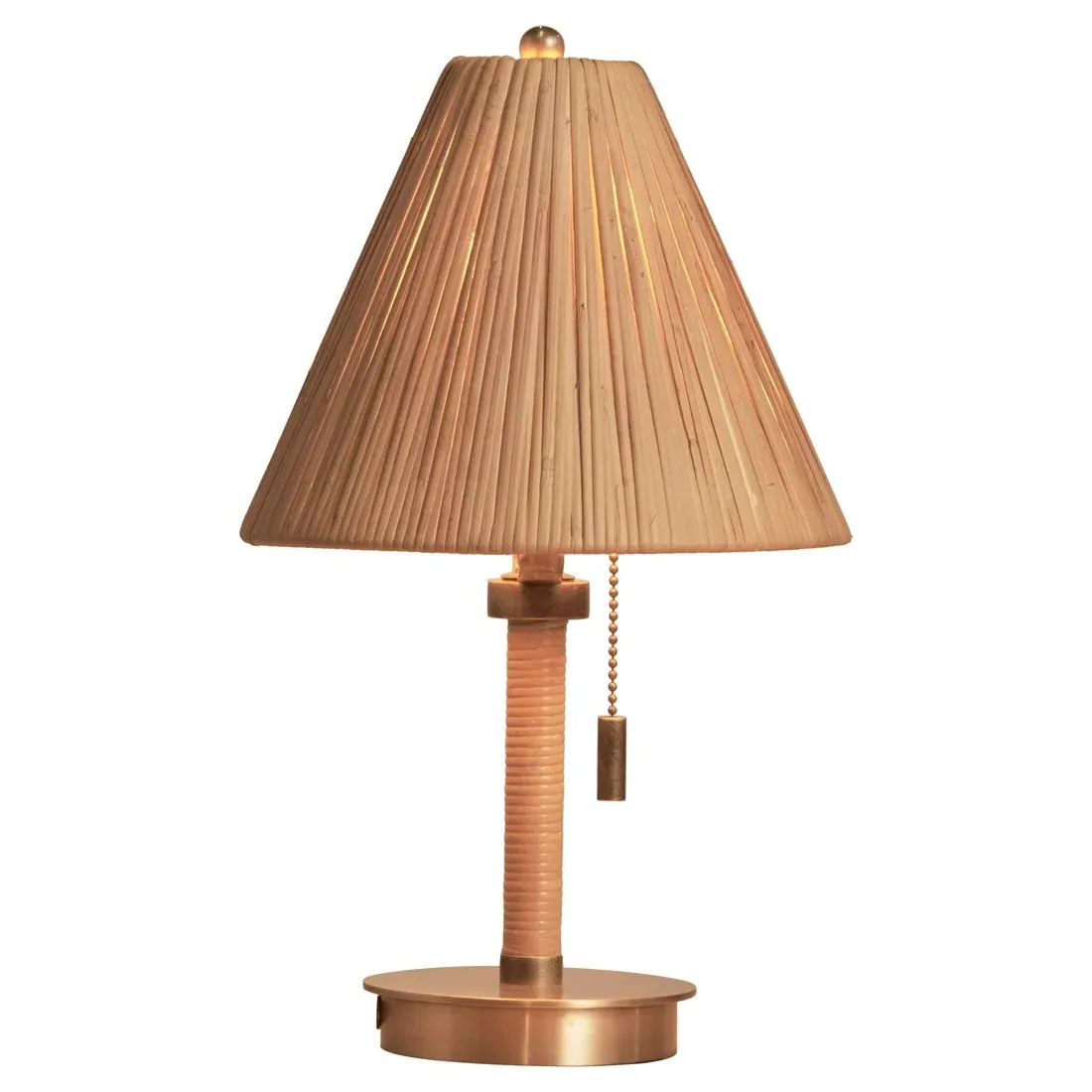 Belle Mini Rattan Table Lamp - Natural, Gold