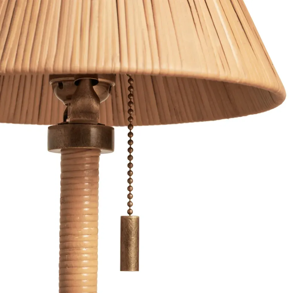 Belle Mini Rattan Table Lamp - Natural, Gold