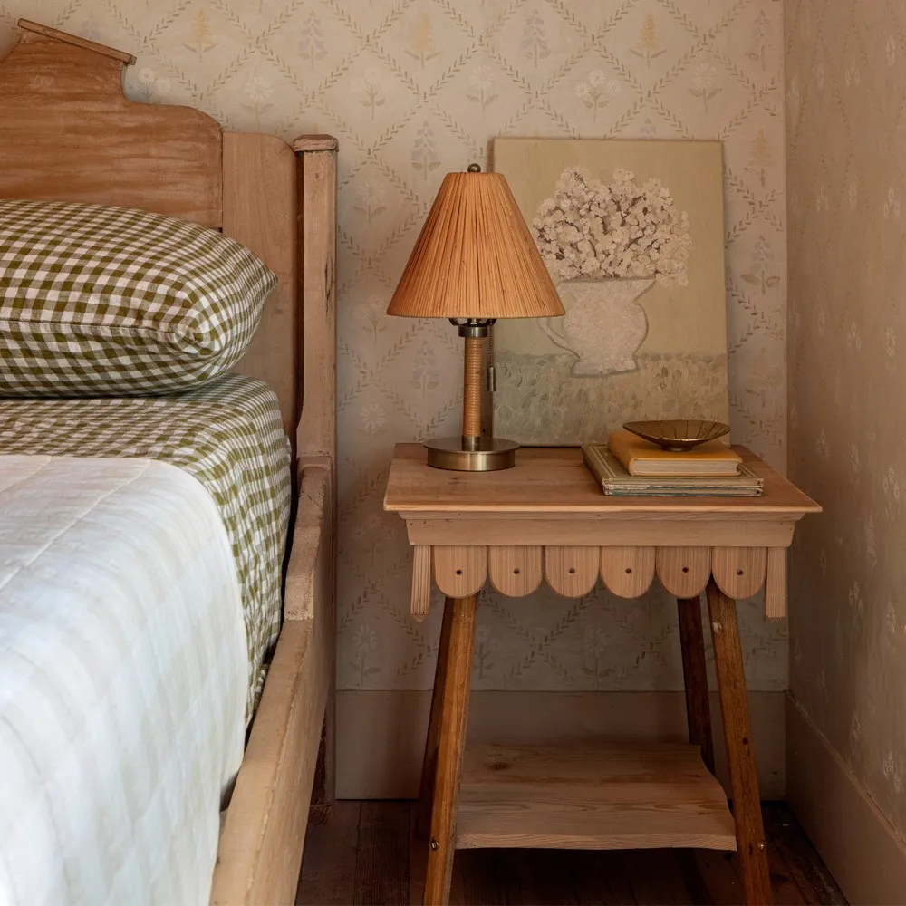 Belle Mini Rattan Table Lamp - Natural, Gold