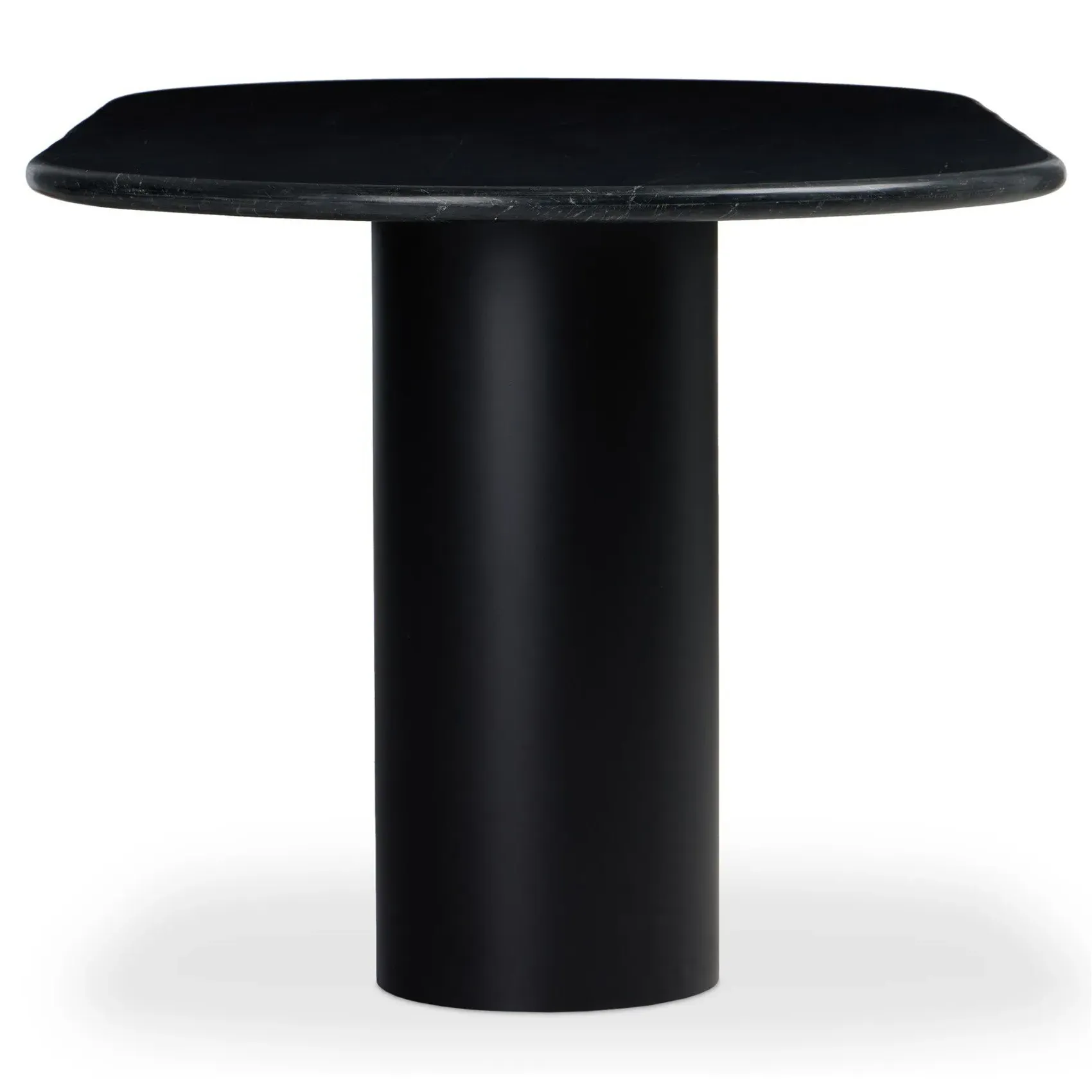 Belle Oval Dining Table - Black, Marble