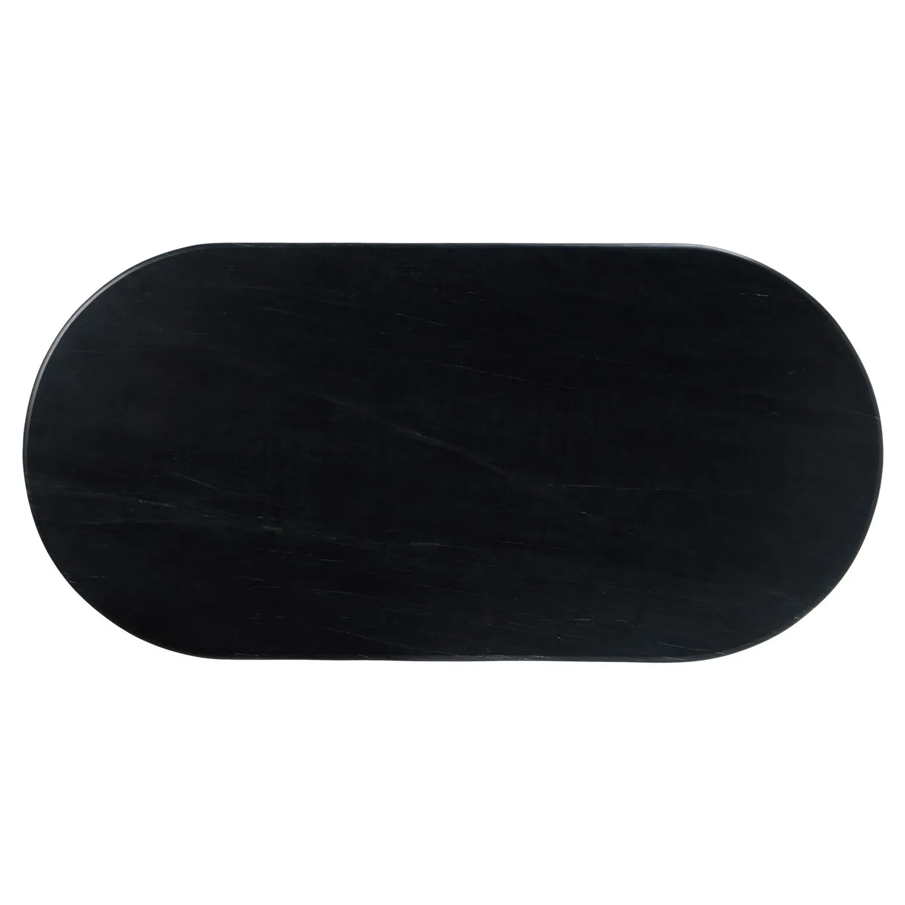 Belle Oval Dining Table - Black, Marble