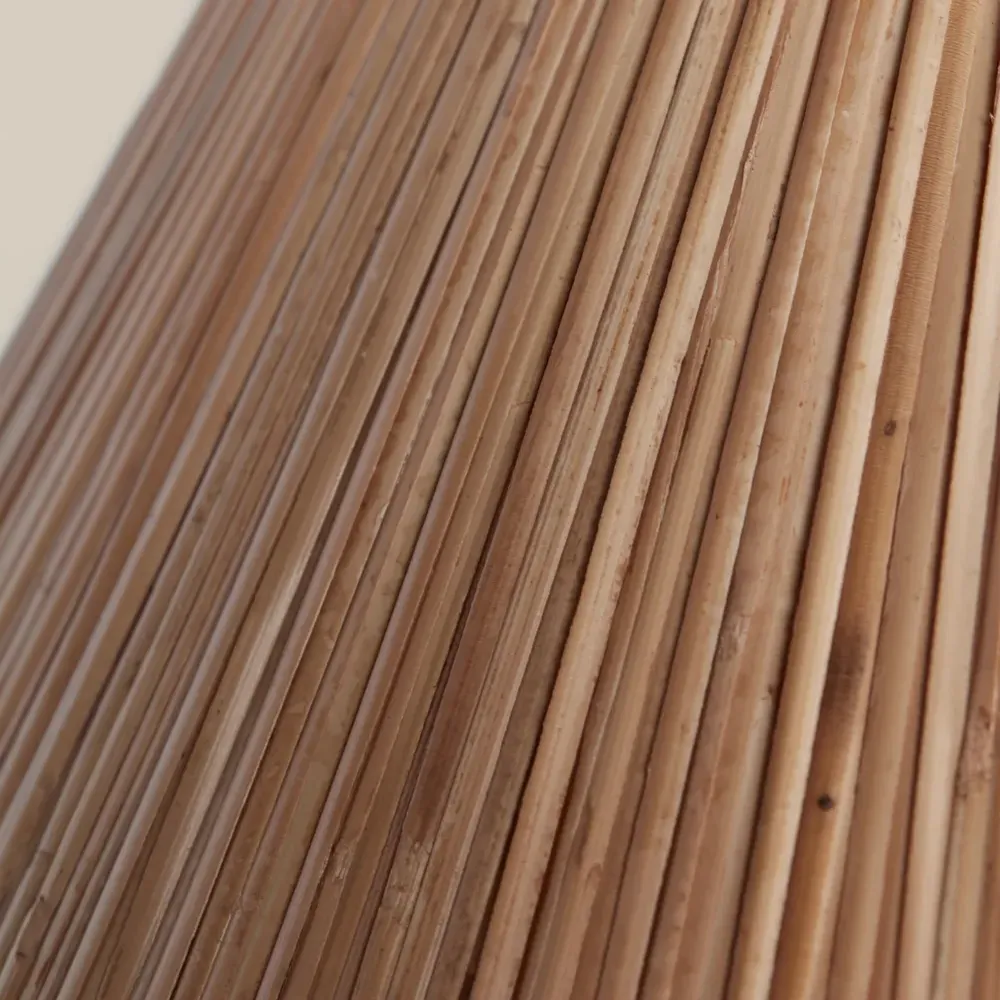 Belle Rattan Table Lamp - Natural, Brass