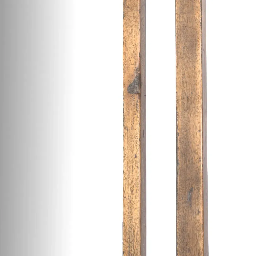 Belle Rustic Lodge Floor Mirror - Brown, Acacia Wood