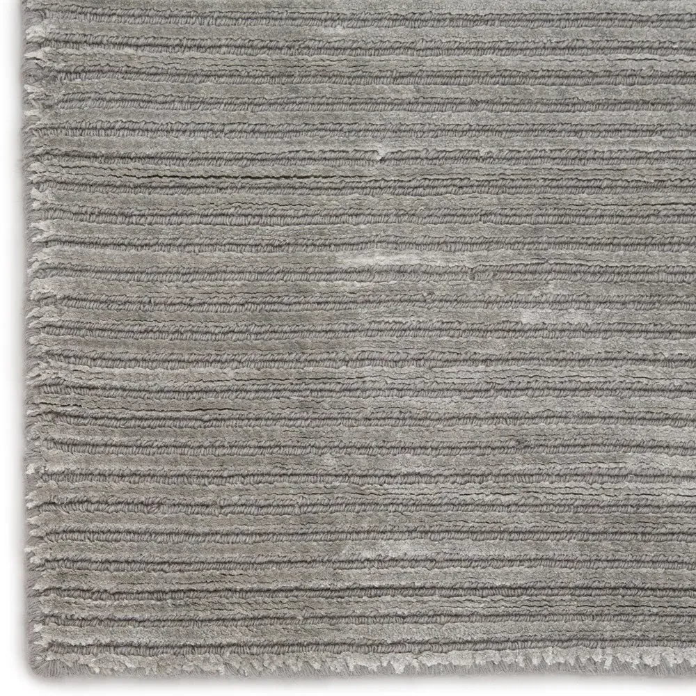 Belle Sample Solid Rug - Ash Grey, Wool
