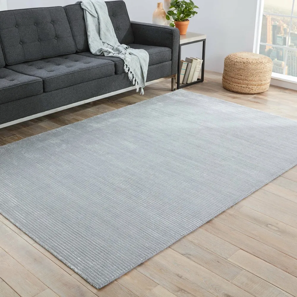 Belle Sample Solid Rug - Ash Grey, Wool