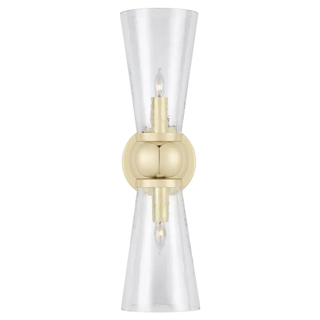 Bellini Bath Wall Sconce - Polished Brass, Glass