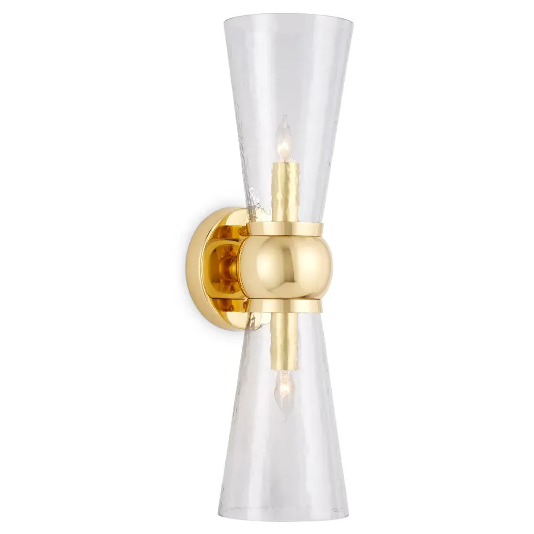 Bellini Bath Wall Sconce - Polished Brass, Glass