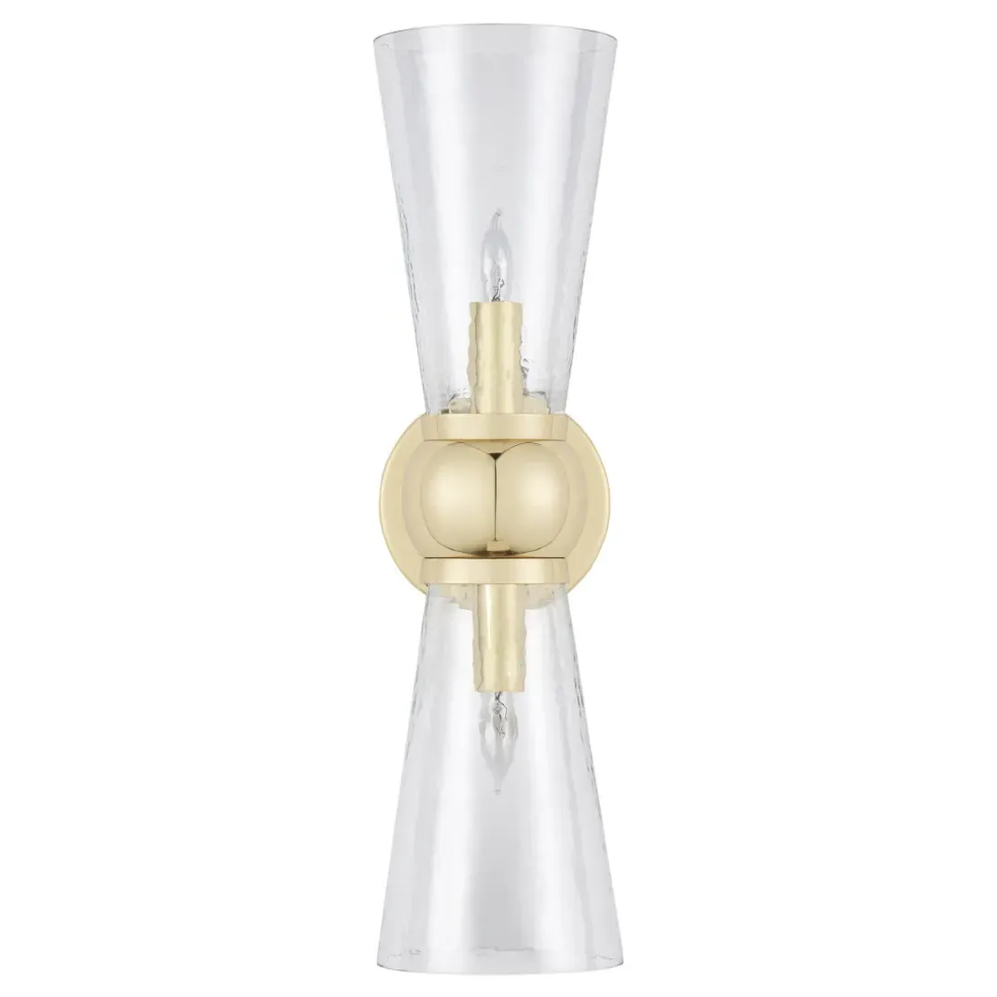 Bellini Bath Wall Sconce - Polished Brass, Glass