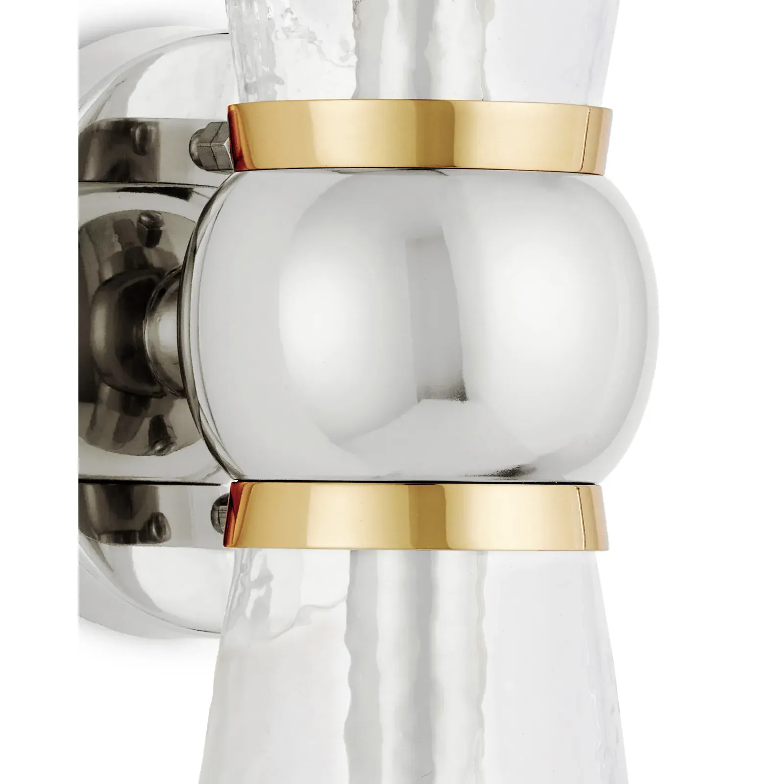 Bellini Bath Wall Sconce - Polished Nickel, Glass