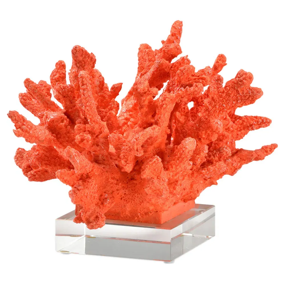 Belva Coral Sculpture - Red, Composite