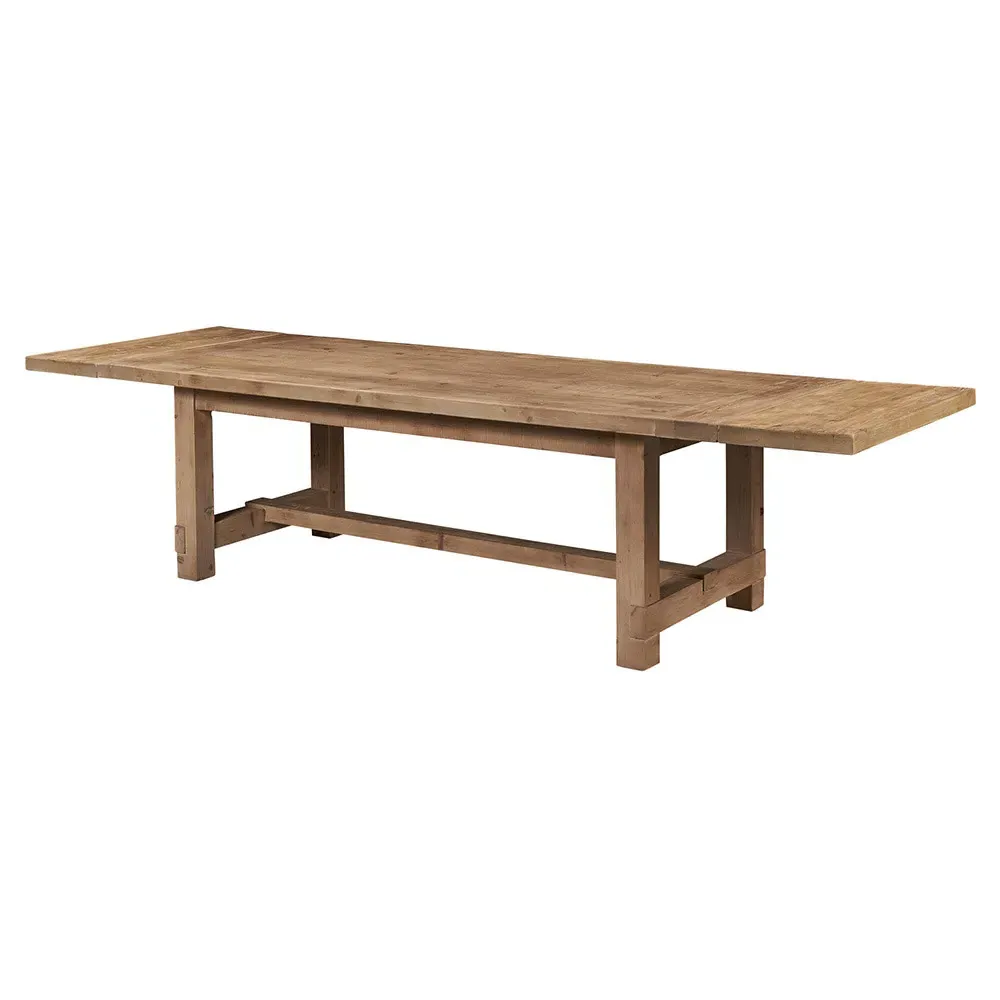 Ben Rectangular Extendable Dining Table - Brown, Pine