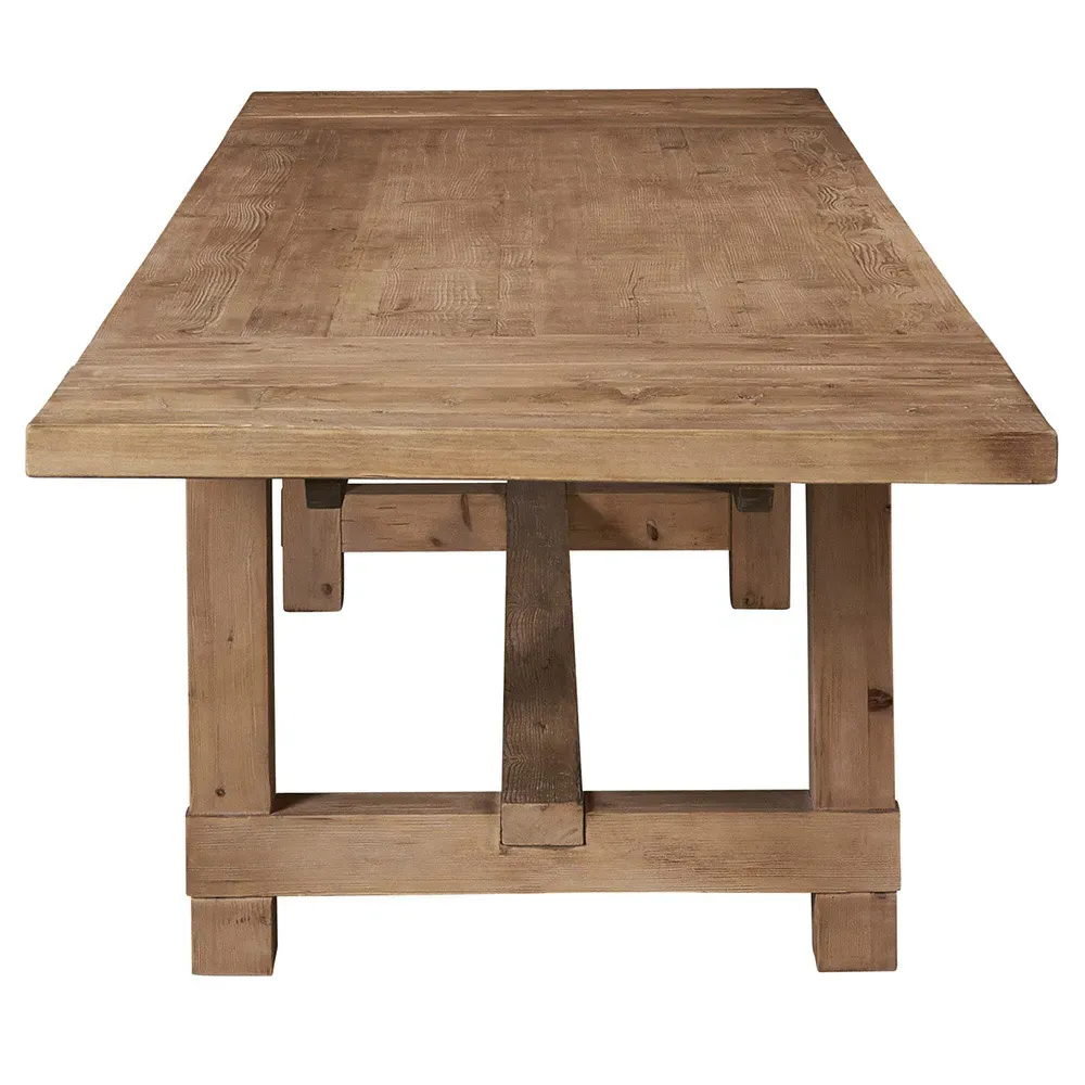 Ben Rectangular Extendable Dining Table - Brown, Pine