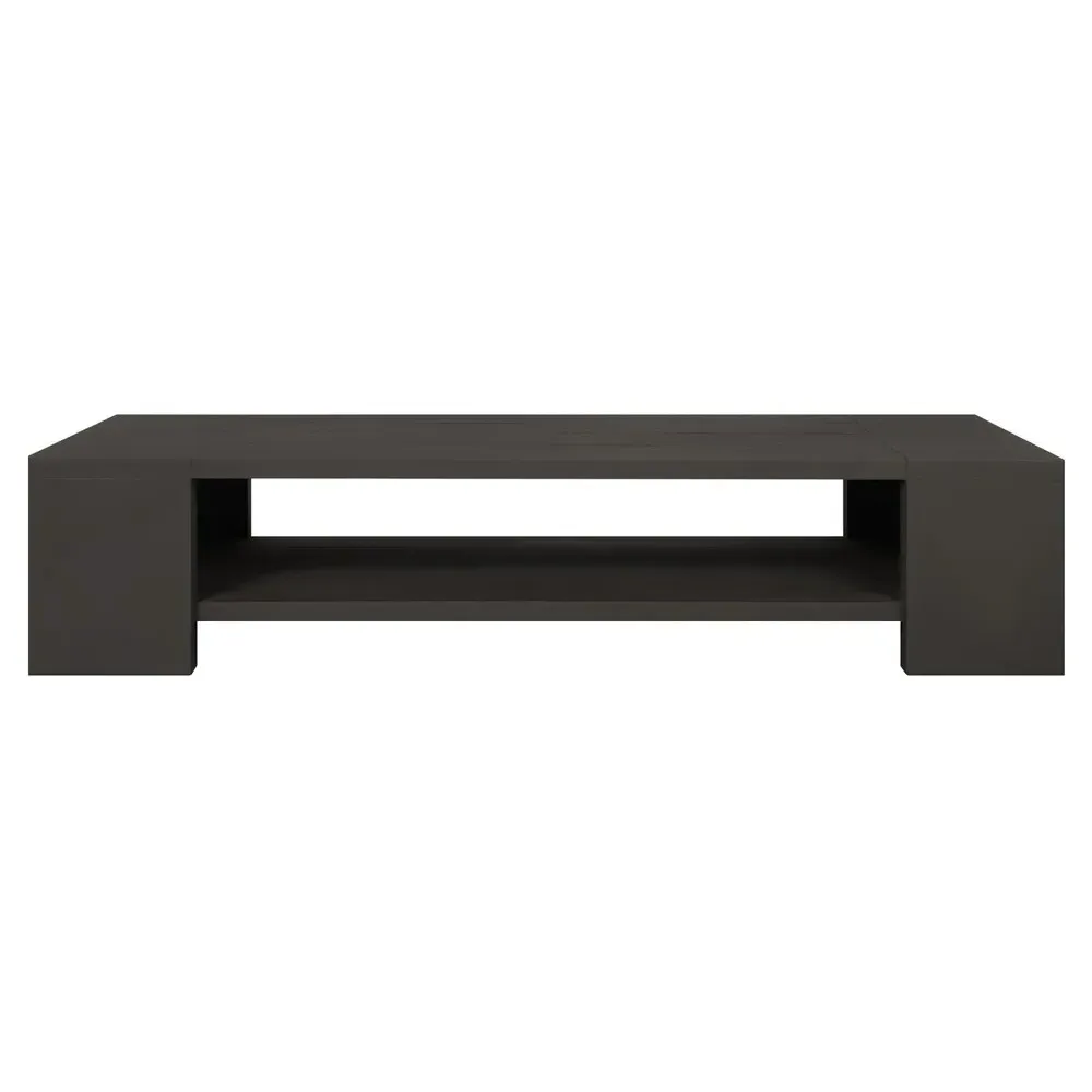 Benaiah Rectangular Outdoor Coffee Table - Black, Aluminum image