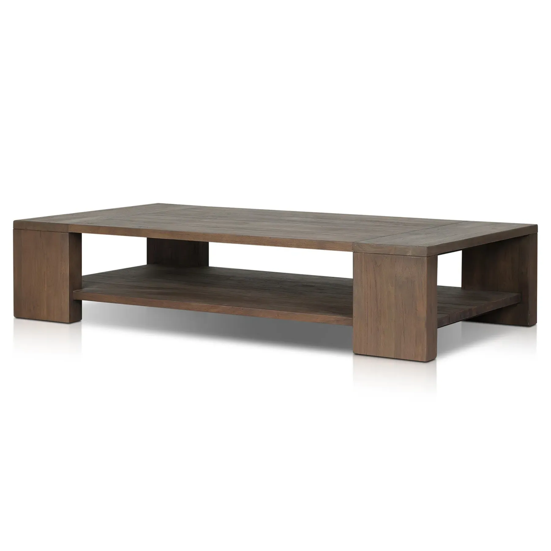 Benaiah Rectangular Outdoor Coffee Table - Brown, Teak
