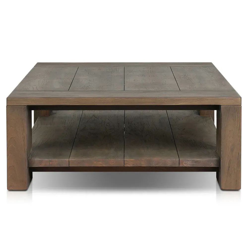 Benaiah Rectangular Outdoor Coffee Table - Brown, Teak