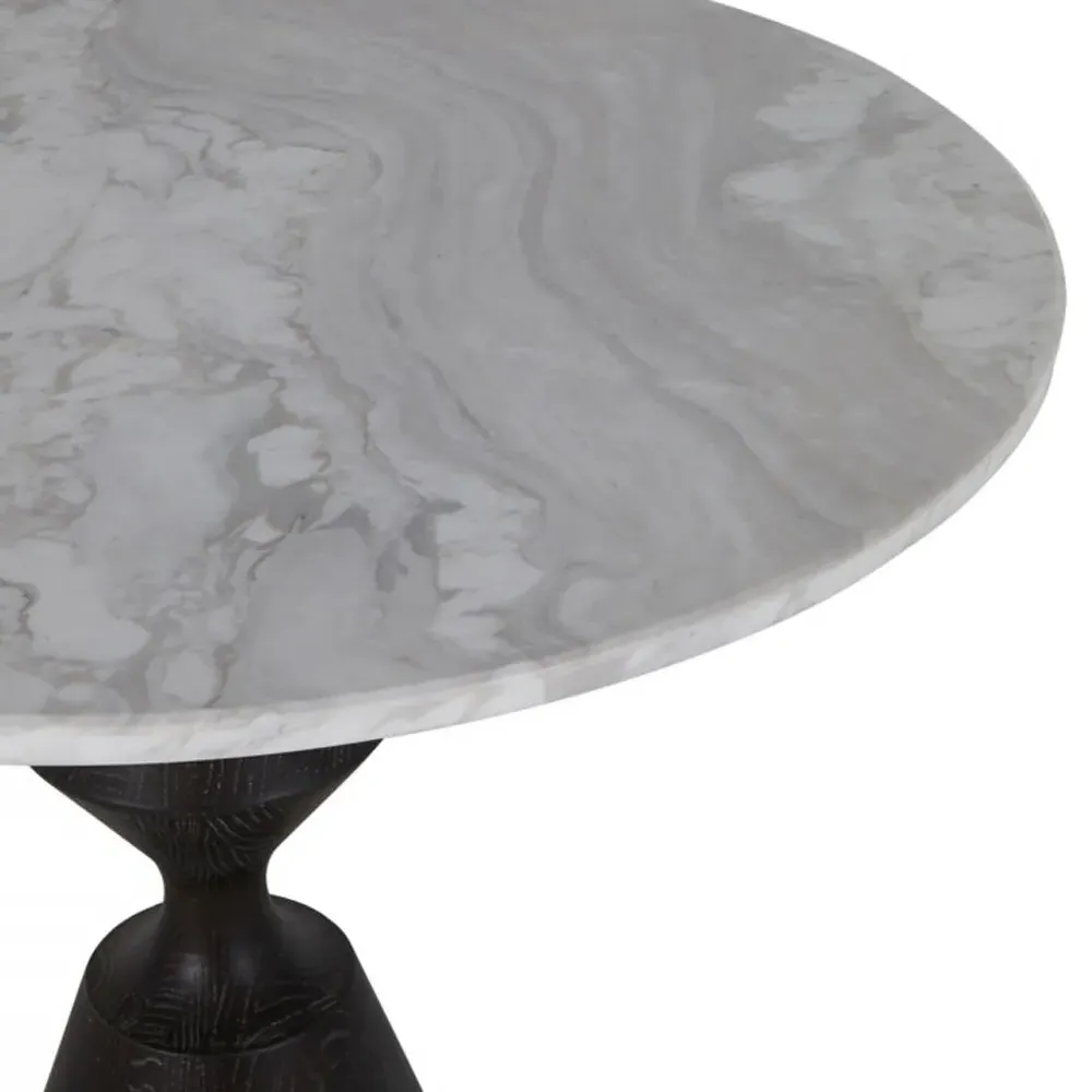 Benedict Round Dining Table - White, Oak