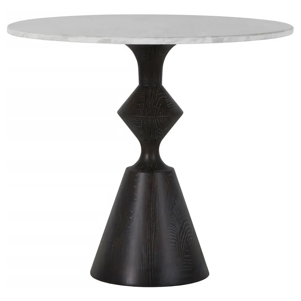 Benedict Round Dining Table - White, Oak image