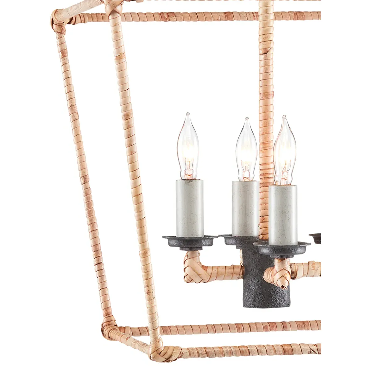 Benita Small Lantern Pendant - Brown, Rattan