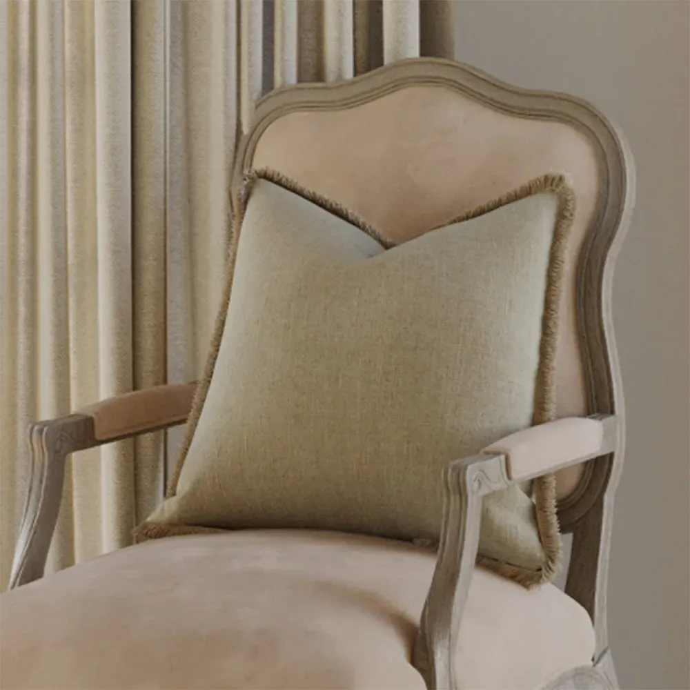 Benjamin Feather Down Throw Pillow - Beige