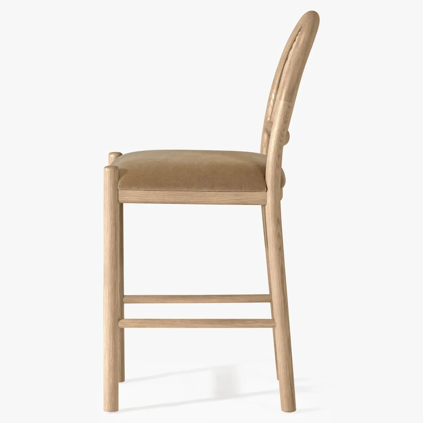 Bennett Counter Stool - Brown, Light Oak