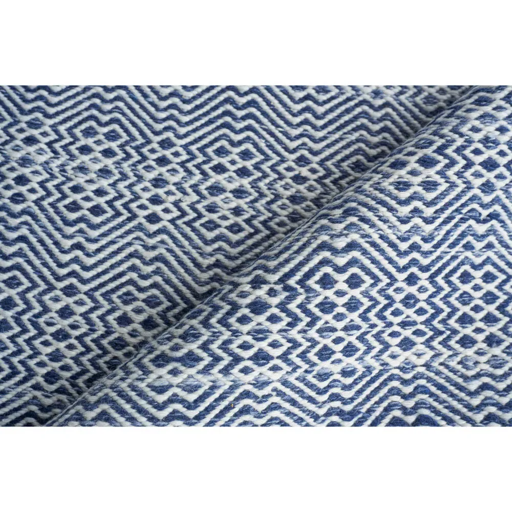 Bennett Diamond Patterned Indoor Outdoor Rug - Blue, PET