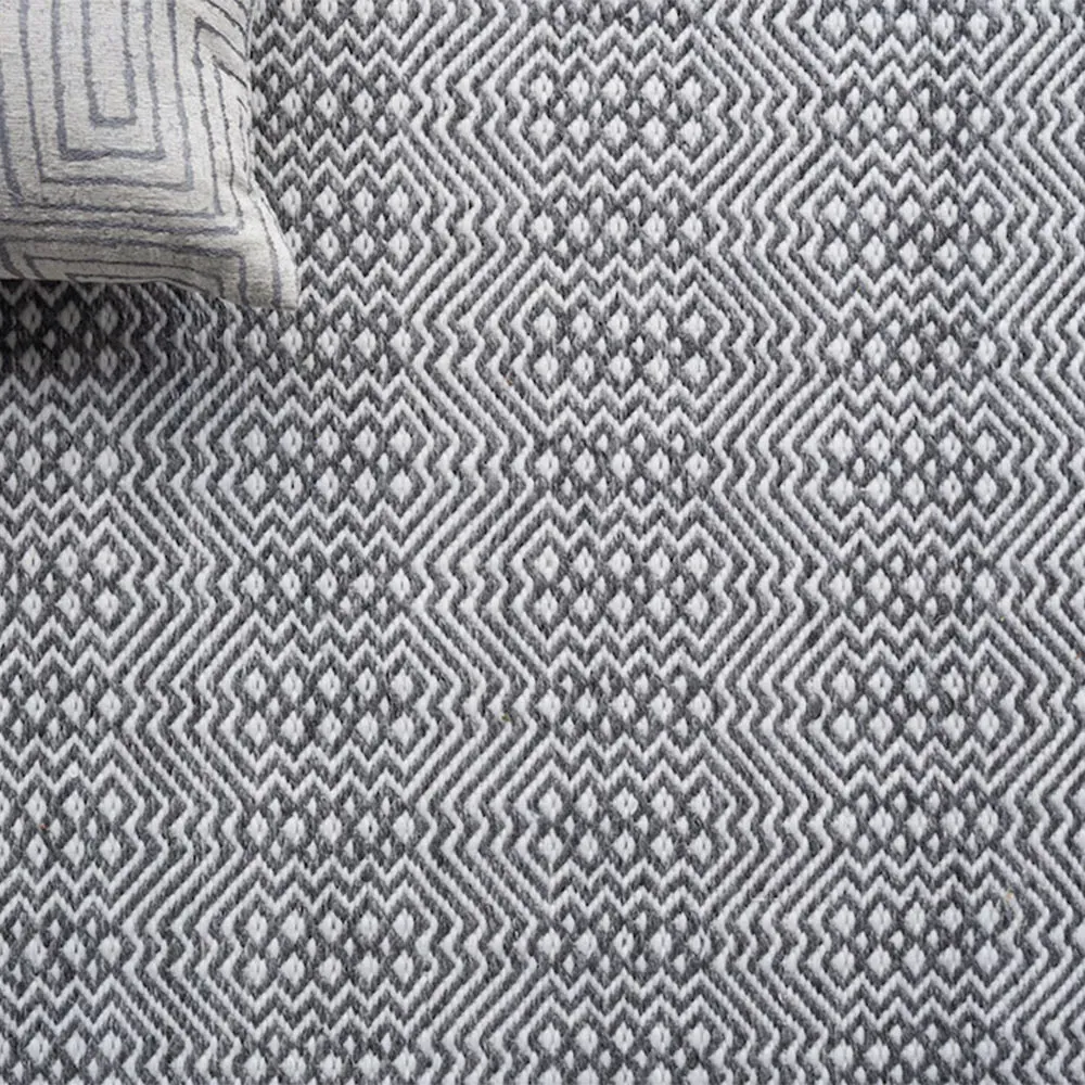 Bennett Diamond Patterned Indoor Outdoor Rug - Grey, PET