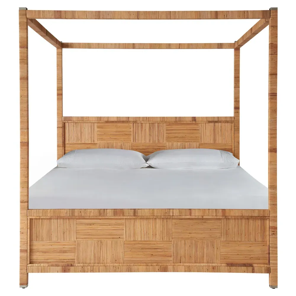 Bennett King Size Canopy Bed - Natural Rattan