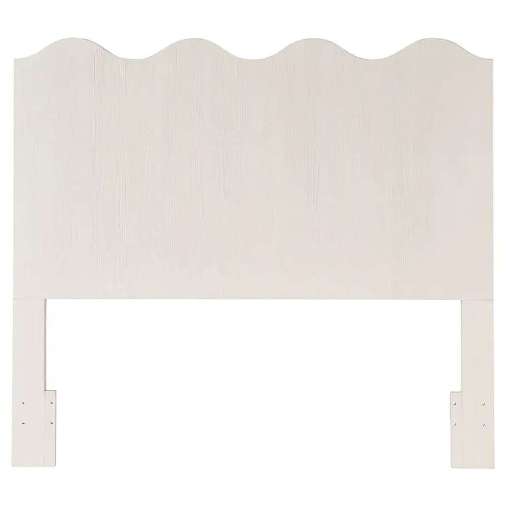 Bennett Queen Wave Headboard - White, Oak