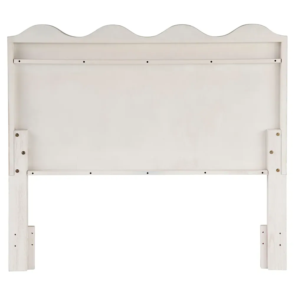 Bennett Queen Wave Headboard - White, Oak