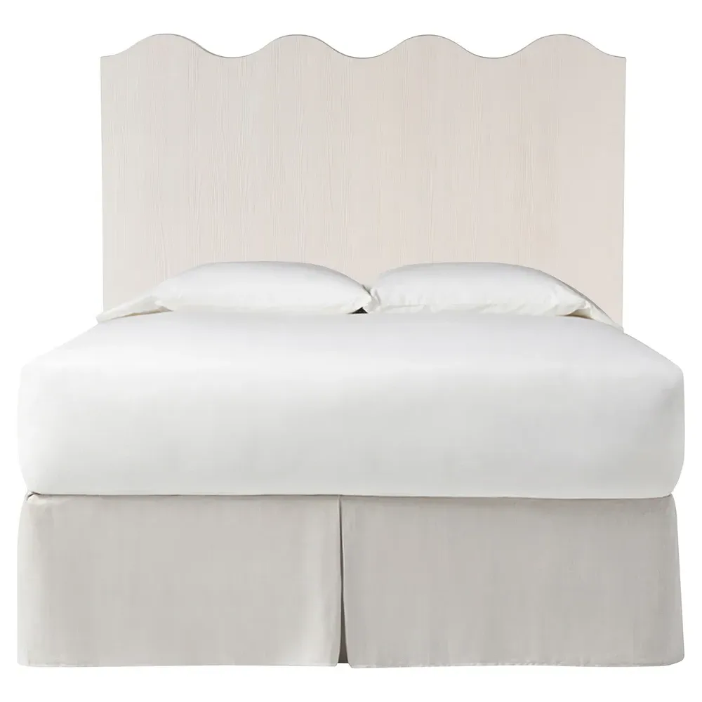 Bennett Queen Wave Headboard - White, Oak image