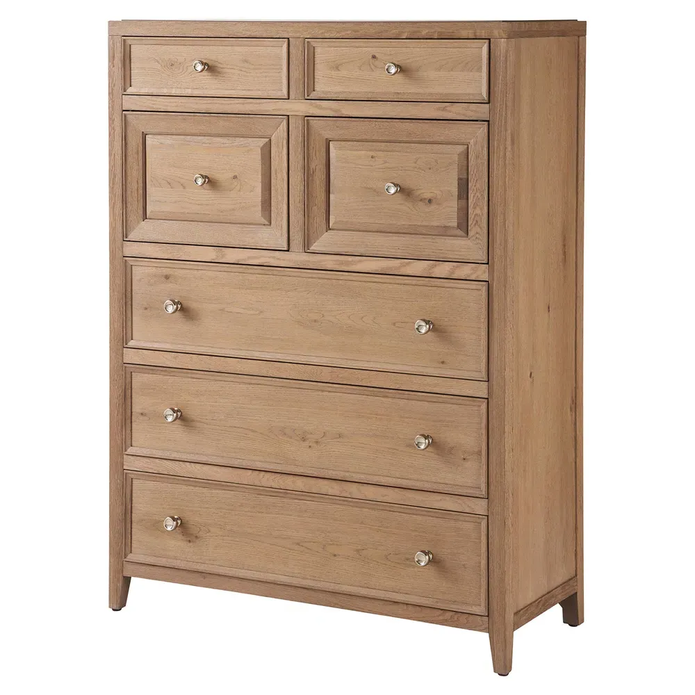 Bennett Tall Chest Dresser - Brown, Oak