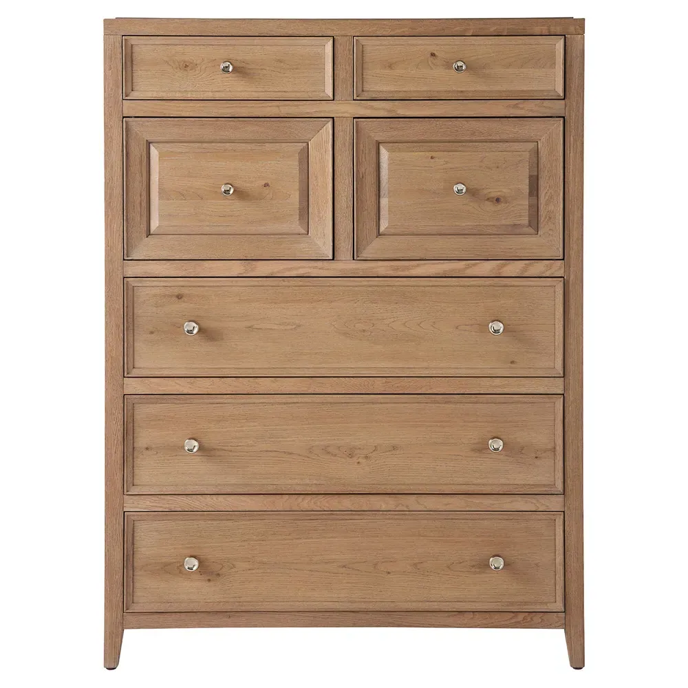 Bennett Tall Chest Dresser - Brown, Oak