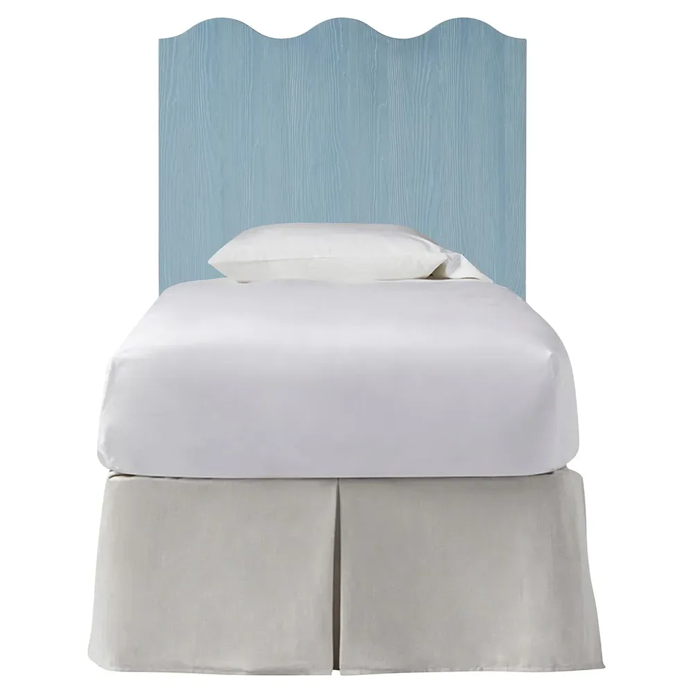 Bennett Twin Wave Headboard - Light Blue, Oak image